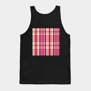 Summer Aesthetic Sorcha 2 Hand Drawn Textured Plaid Pattern Tank Top